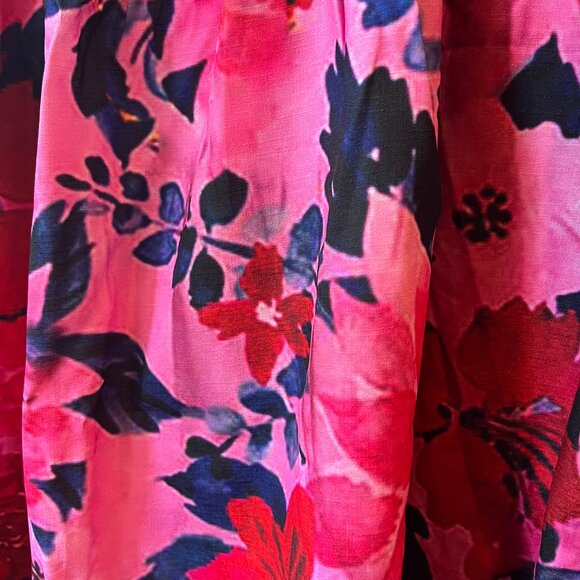 Womens' Floral Blouse in Pinks Size L - Picture 3 of 5